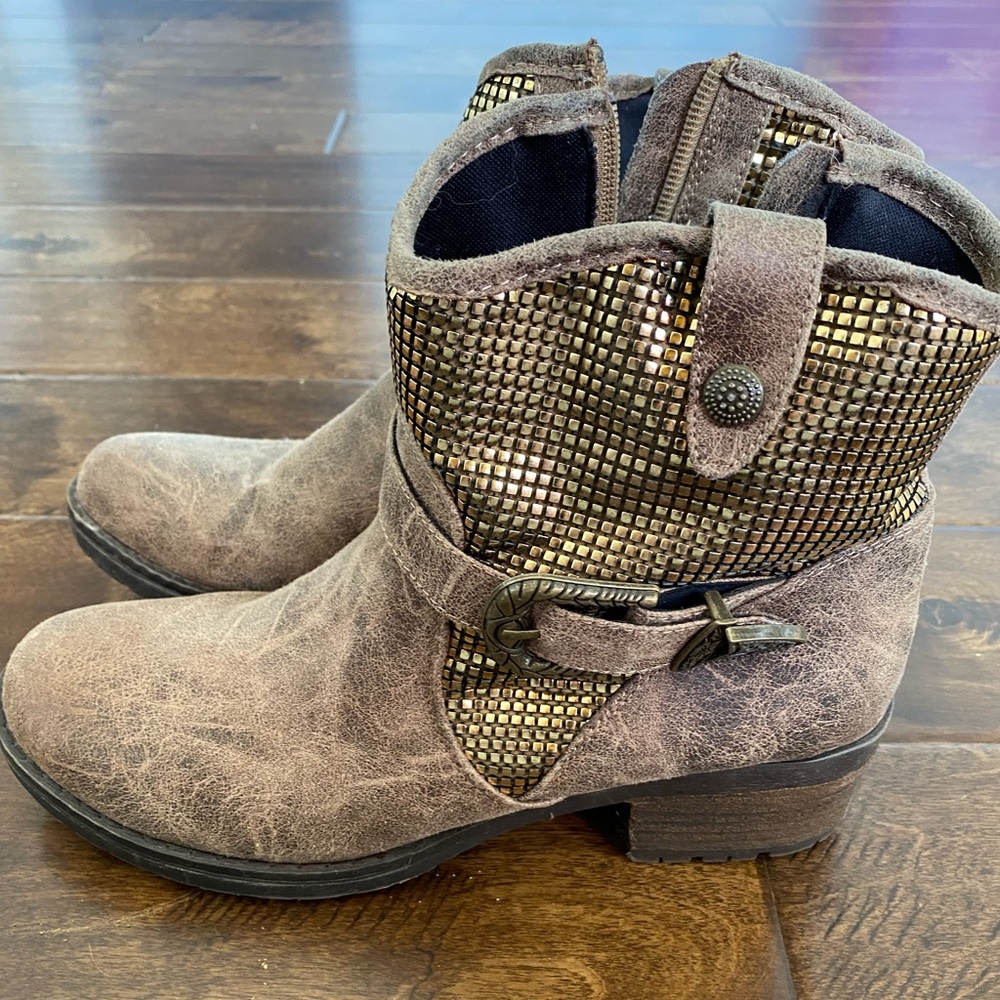 Gold Studded Boots